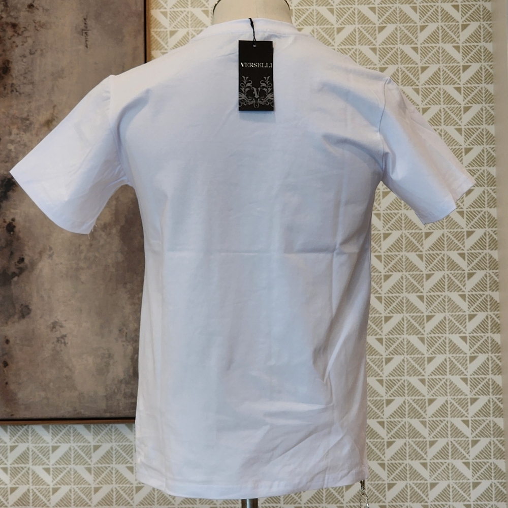 Verselli The Rhinestone Teddy Bear Men's White T-Shirt Various Sizes - Picture 6 of 11